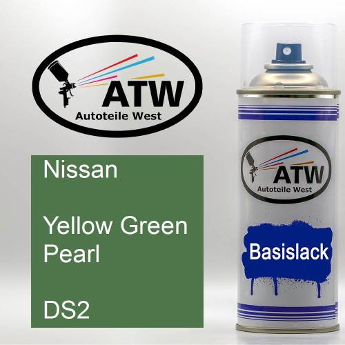 Nissan, Yellow Green Pearl, DS2: 400ml Sprühdose, von ATW Autoteile West.